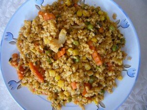 sebzeli bulgur pilavi
